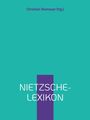 Text: "Christian Niemeyer (Hg.)", "NIETZSCHE-LEXIKON". Design: Türkis mit lila vertikalem Streifen.