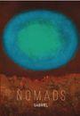 Text: "NOMADS" und "GABRIEL". Illustration mit großer, zentraler türkisfarbener Form vor dunklem Hintergrund.