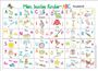 „Mein buntes Kinder-ABC, Grundschrift.“ Buchstaben A-Z mit passenden Bildern, z.B. Apfel bei A, Baum bei B.