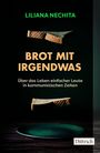 Titel: "Brot mit Irgendwas", Autor: Liliana Nechita. Einfache Brotscheiben schweben über einem Tisch mit Teller.