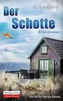 "Der Schotte" von M.P. Roberts, Kriminalroman. Ein Haus am Meer, ein brennendes Flugzeug am Himmel.