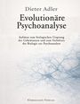 "Dieter Adler: Evolutionäre Psychoanalyse. Aufsätze zum biologischen Ursprung des Unbewussten. Unbehagen Verlag." Unten feines Netz.