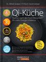 "Qi-Küche: Kochen nach den Fünf-Elementen für mehr Energie & Balance." Oben: Autoren. Rechts: Das Gericht. Links: Elemente.