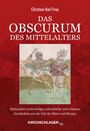 Titel: "Das Obscurum des Mittelalters". Illustration: Skelett und Ritter stehen sich gegenüber.
