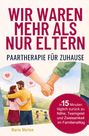 Illustration: Ein Paar hält sich an den Händen vor einer Landschaft mit spielenden Kindern.