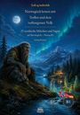 Norwegisch mit Trollen und verborgenem Volk, 25 nordische Märchen; große, mystische Landschaft mit einem Troll und Feen.
