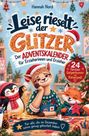 "Leise rieselt der Glitzer", Adventskalender für Erzieherinnen und Erzieher. Illustrationen von Tieren beim Basteln.