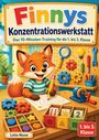 "Finnys Konzentrationswerkstatt: Das 10-Minuten-Training für die 1. bis 3. Klasse." Illustration: Ein fröhlicher Fuchs an einem Tisch.