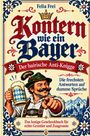 Ein muskulöser Mann in Tracht hebt einen Bierkrug, zwinkert und zeigt humorvoll auf den Betrachter.