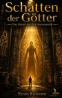 „Schatten der Götter – Das Rätsel der Prä-Astronautik“. Ein Mensch steht vor einem leuchtenden, tentakelartigen Wesen.