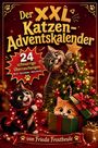 "Der XXL Katzen-Adventskalender, 24 schnurrige Überraschungen. Verspielte Katzen schmücken einen Weihnachtsbaum."