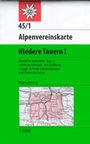 DAV Alpenvereinskarte 45/1 Niedere Tauern I. 1 : 50 000 Wegmarkierung, KRT
