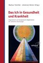 „Das Ich in Gesundheit und Krankheit“; abstrakte Illustration eines rundes und dreieckförmiges Designs mit Farbabstufungen.