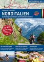 MOTOURBOOK NO. 9: NORDITALIEN - EUROPAS SCHÖNSTE MOTORRADTOUREN. Über 70 Pässe. Motorradfahrer vor Bergen.