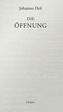 Johannes Heil: Die Öffnung, Buch