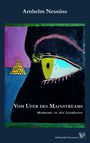 Buchtitel: "Vom Ufer des Mainstreams" mit einem farbenfrohen abstrakten Auge und einer Pyramide im Hintergrund.