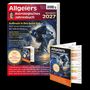 "Allgeiers Astrologisches Jahresbuch" und "Allgeiers Astro-Jahresplaner Mondjahr 2027" mit einem Porträt einer Frau im Profil.