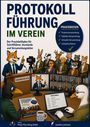 "Protokollführung im Verein" - Leitfaden für Schriftführer. Illustration: Tiere in Anzügen halten eine Versammlung ab.