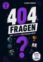 Band 3, Claudia Fuerbach: "404 Fragen". Das Quizbuch für schlaue Köpfe. Symbole: Erdkugel, Atom, Filmklappe, Pokal, Buch, Note.