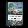 "GESCHICHTEN MIT 12 BEAUFORT. DAS KLEINE BUCH VOM MEER - STÜRME. Seesturm mit Schiffen, Gebäuden und historischen Fotos."