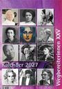 Text: "Wegbereiterinnen XXV", "Kalender 2027". Collage von Frauenporträts, teils schwarz-weiß, teils künstlerisch.