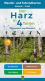 : Der Harz in 4 Teilen. Wander- und Fahrradkartenset 1 : 30 000, KRT