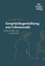 "Matthias Wiemer: Gesprächsgestaltung am Lebensende. Worte finden, wo es still wird. der hospiz verlag." Zwei skizzierte Figuren.
