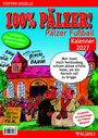 "100% Pälzer! Pälzer Fußball Kalennner 2027. Inklusive Pälzer-Fußball-Stickerbogen. Heute: Beten für den F.C.K." Zeichnung: Ein Priester spricht.