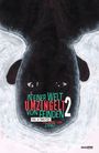 Text im Vordergrund: „IN EINER WELT UMZINGELT VON FEINDEN 2“. Illustration eines Gesichts.