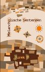„Melancholische Sentenzen“, „Jurek P“. Buntes, abstraktes Muster mit Sonnen- und Stern-Symbolen.