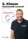 5. Klasse Mathematik Lernheft, mit Lehrer Schmidt; Diagramm zur Längenumrechnung; Mann im Polo mit Schriftzug.