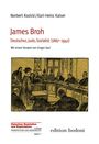 Buchtitel: "James Broh: Deutscher, Jude, Sozialist (1867–1942)". Illustration von Personen in einem Gerichtssaal.