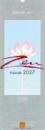 Januar 2027. Zen Kalender 2027. 
„Ach diese Kühle, sie ist zum Paradiese die Eingangspforte.“ 
Eine pastellfarbene Blume.