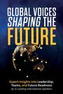 "GLOBAL VOICES SHAPING THE FUTURE" in Weiß und Gelb. Darunter eine Erdkugel mit leuchtenden Punkten.