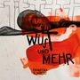 "WÜST UND MEHR" und "FRANZISKA SCHUBERT". Eine Illustration zeigt ein Gesicht vor roten und schwarzen Pinselstrichen und Kreuzen.