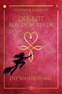 „Josephine Comeré - Der Ritt auf dem Besen - Die Wanderung“. Illustration: Silhouette einer fliegenden Hexe.