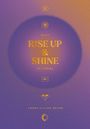 RISE UP & SHINE Journal von Laura Malina Seiler. Oben ein Auge, in der Mitte ein blumiges und geometrisches Muster.