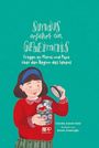 „Sundus erfährt ein Geheimnis“ steht im Zentrum. Illustration eines Mädchens mit Spieluhr. Autorin: Claudia Azizah Seise.