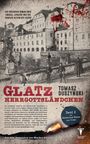 Ein Roman über Ehrgeiz und die dunklen Seiten der 1920er. Titel: "Glatz". Historische Atmosphäre mit roter Schrift.