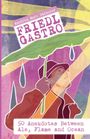 "Friedl Gastro", "50 Anekdotes Between Ale, Flame and Ocean". Illustration eines Mannes mit Blatt als Regenschirm.