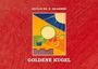 "Silvija Sh. D. Krammer", "Goldene Kugel". Bunte geometrische Formen, eine große Kugel und Kerzenflammen.
