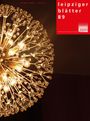Text: "herbst 2026 · 14,90 €", "leipziger blätter 89", "kulturstiftung leipzig". Leuchtender Kronleuchter in Nahaufnahme.