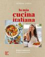 "Serena Loddo, la mia cucina italiana. Einfach italienisch. Einfach buonissimo. Frau mit Salatschüssel, Tomaten."