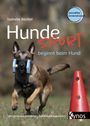 Text: "HundeSPORT beginnt beim Hund. Lernprozesse verstehen, individuell trainieren." Ein Hund mit Apportierholz neben Kegel.