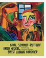 "Karl Schmidt-Rottluff, Erich Heckel, Schenkung Hermann Gerlinger, Ernst Ludwig Kirchner." Expressionistisches Gemälde zweier Personen.
