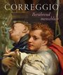 Text: "CORREGGIO" und "Berührend menschlich". Gemälde zweier Personen, einer mit lockigem Haar, zeigt auf den Betrachter.