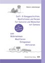 Buchcover mit Titel "Duft- & Klanggeschichten..." von Marion Jettenberger, lilafarben gestaltet, mit Symbolen von Instrumenten.