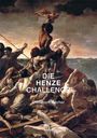 Texte: "DIE HENZE CHALLENGE" und "Christoph Becher". Eine dramatische Szene auf einem Floß, Menschen strecken die Hände gen Himmel.