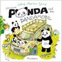 Text: "Jakob Martin Strid, Der kleine Panda und das Pandamobil, Kunstmann." Pandas, Auto mit Bambusaufbau, Werkzeuge.