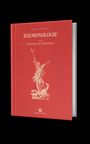 „DAEMONOLOGIE, I. Band, Daemonen im Weltenplan“. Ein rotes Buchcover mit einer Statue eines Engels, der einen Dämon besiegt. Logo unten.